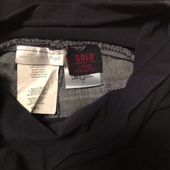 A Pea in the Pod Dark Indigo Blue Maternity Jeans Size L - Picture 3 of 5